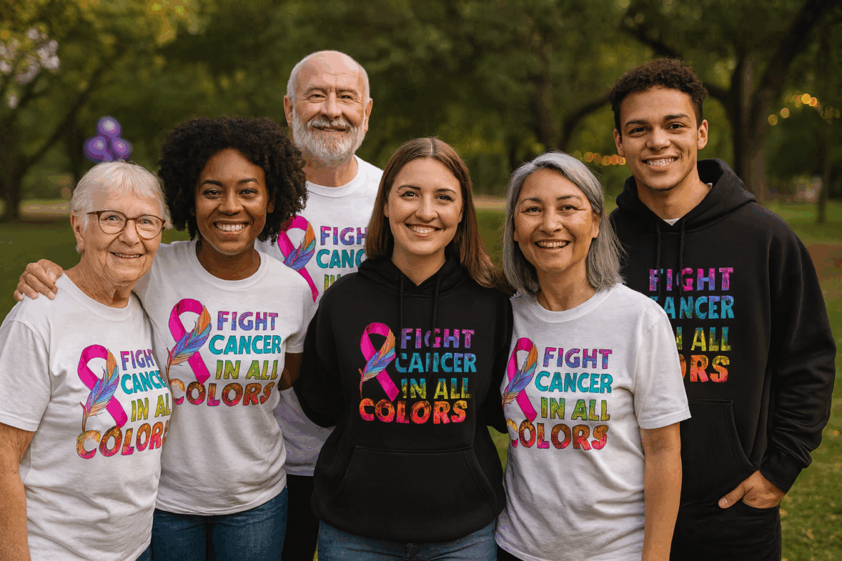 FIGHT CANCER IN ALL COLORS Hoodie image 0