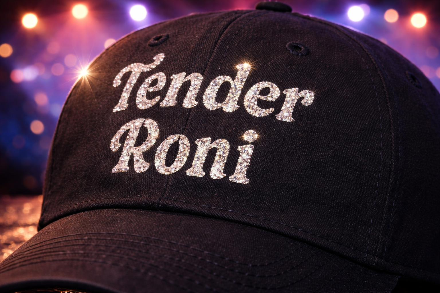 Tender Roni Glitter Baseball Hat