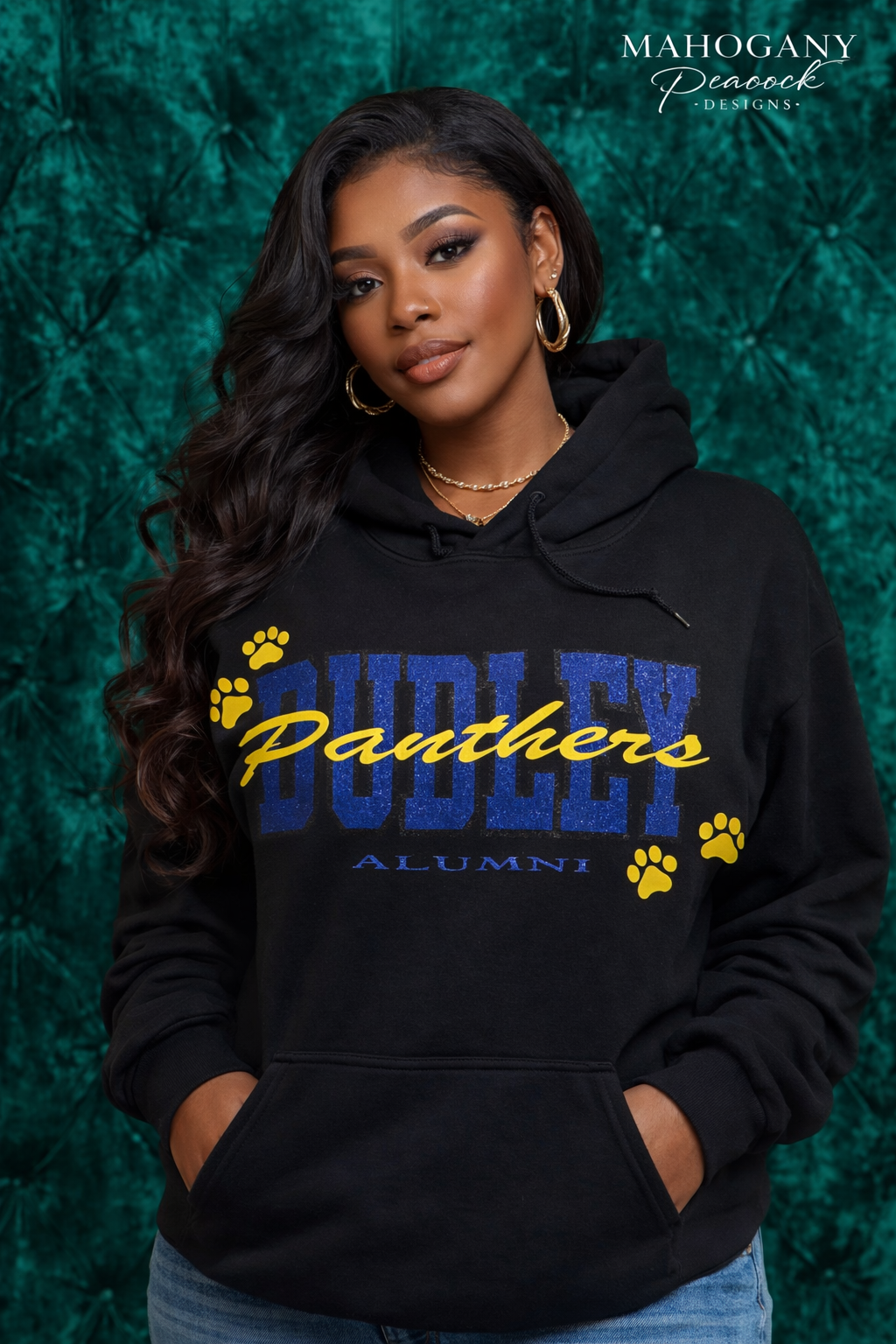DUDLEY PANTHER GLITTER HOODIE