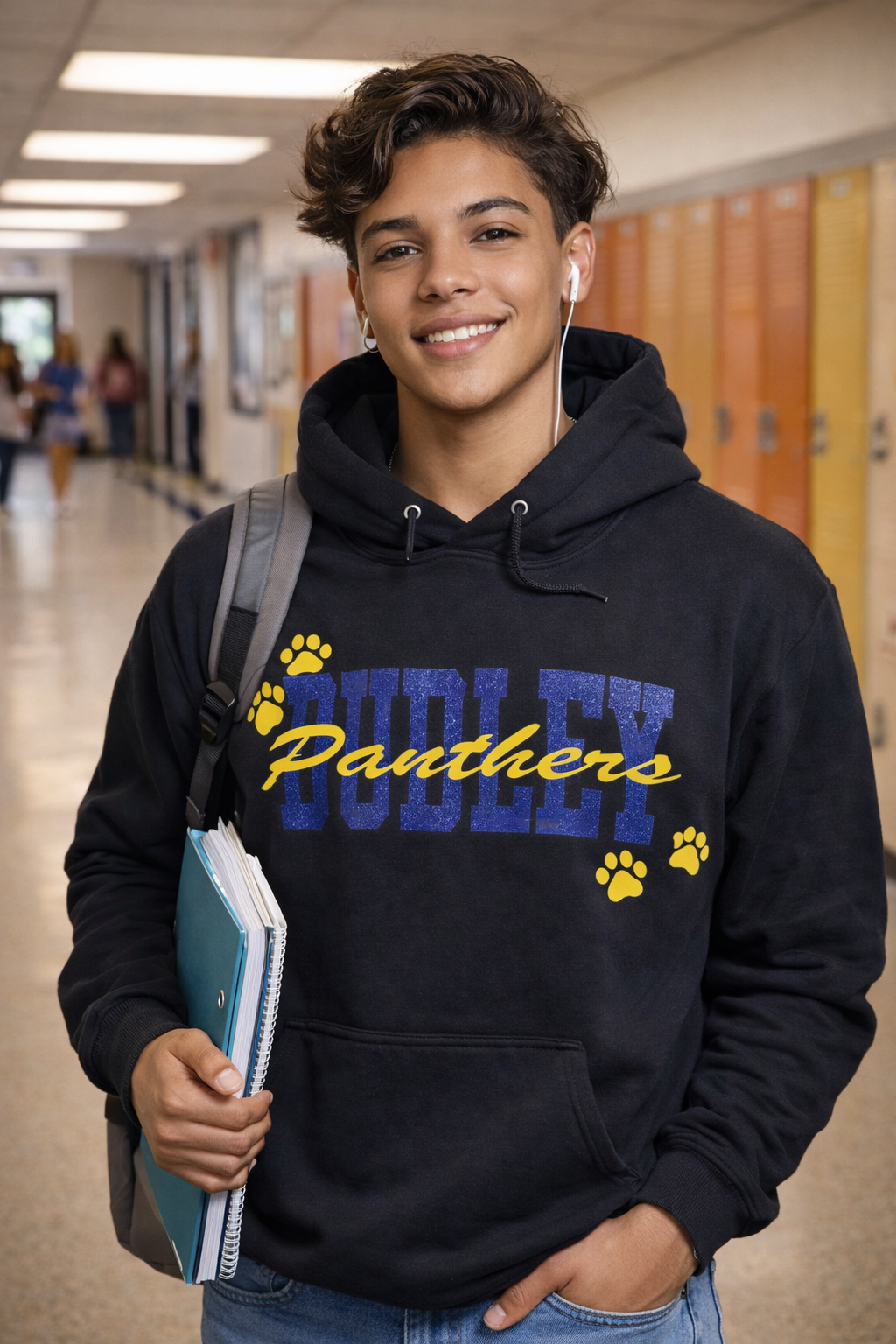 DUDLEY PANTHER GLITTER HOODIE